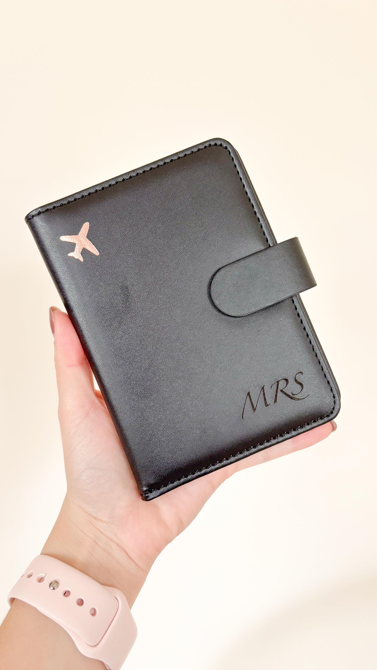 Portapasaporte Negro Mod.Avión