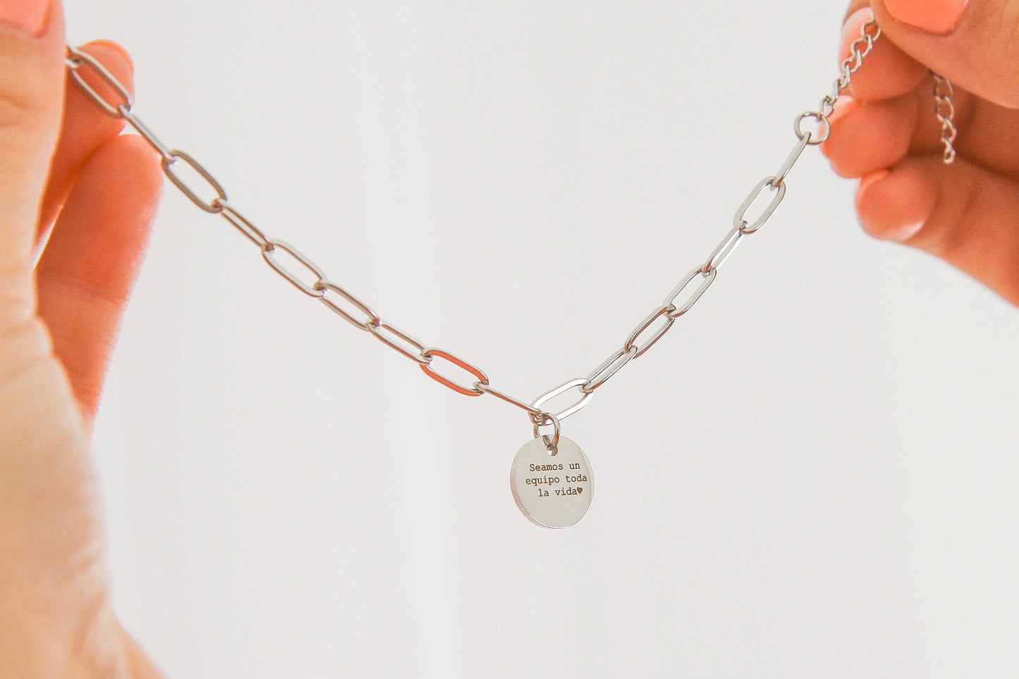 Brazalete Eslabones Plateado