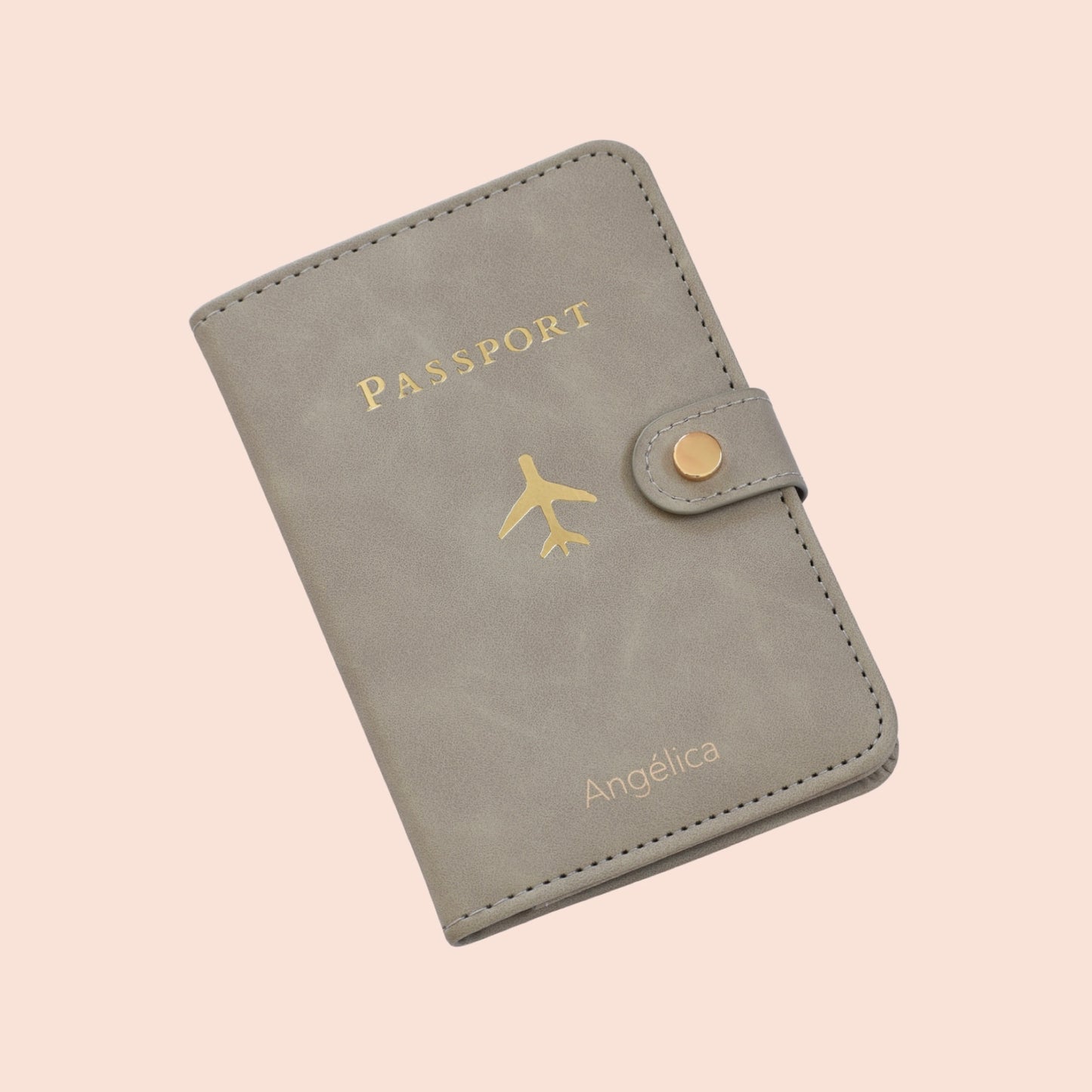 Portapasaporte Gris Mod.Gold