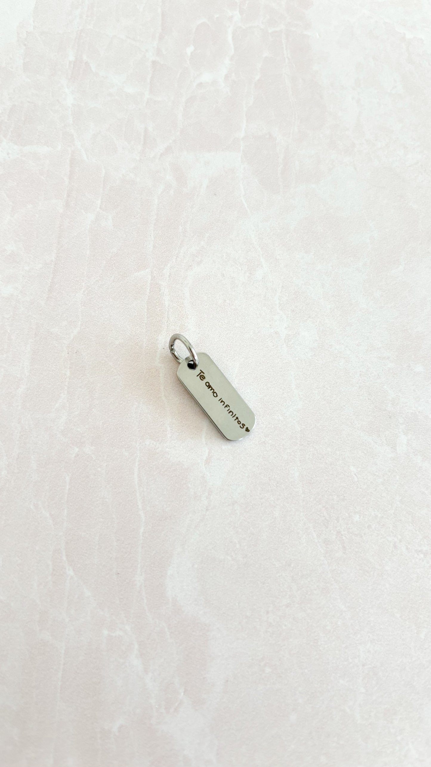 Plaquita Rectángulo Plata