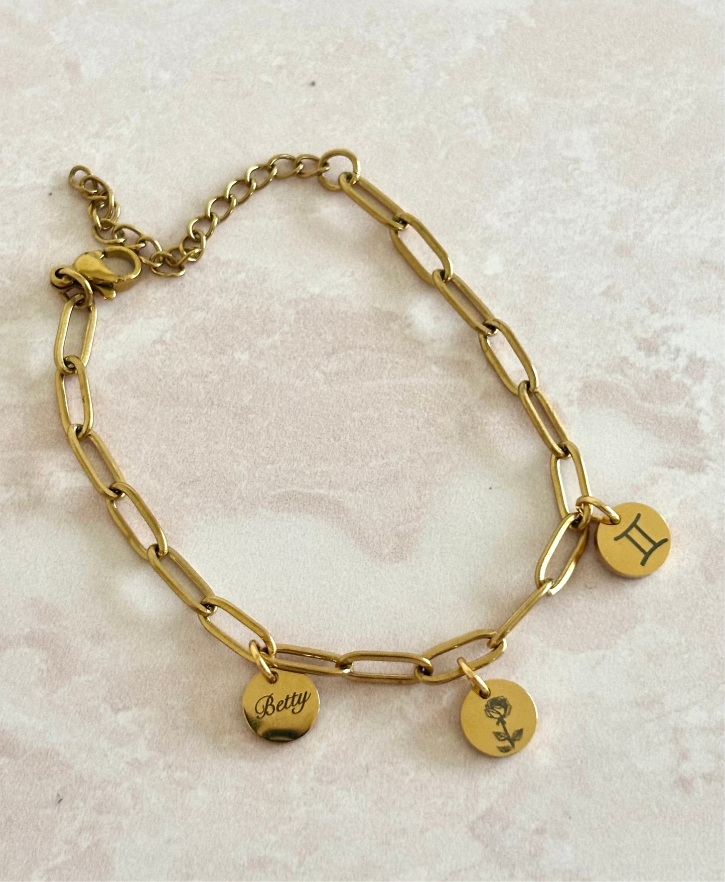 Pulsera Eslabones Dorado