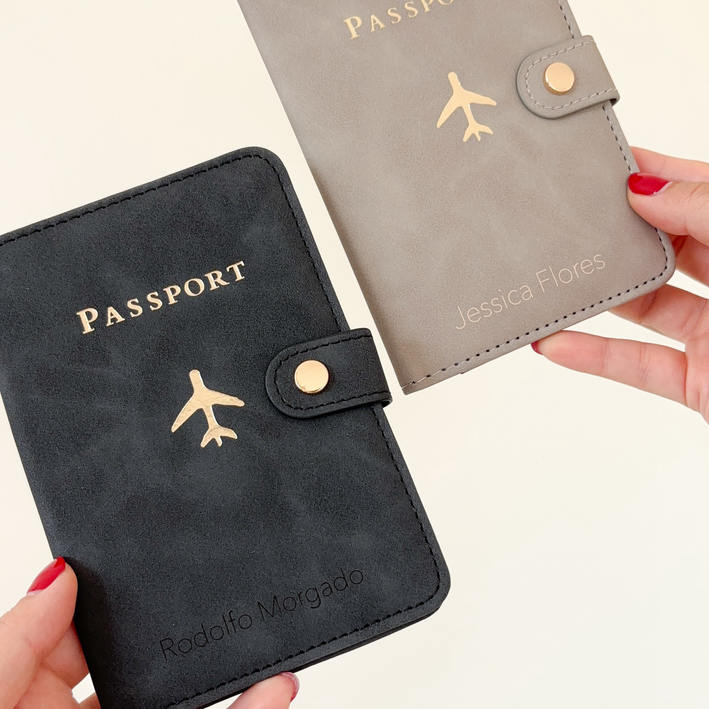Portapasaporte Gris Mod.Gold