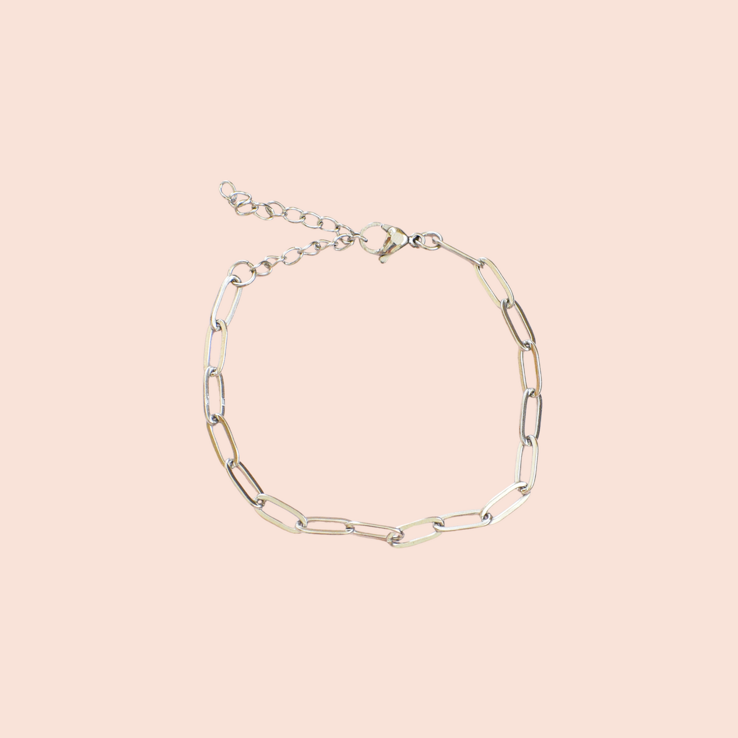 Brazalete Eslabones Plateado