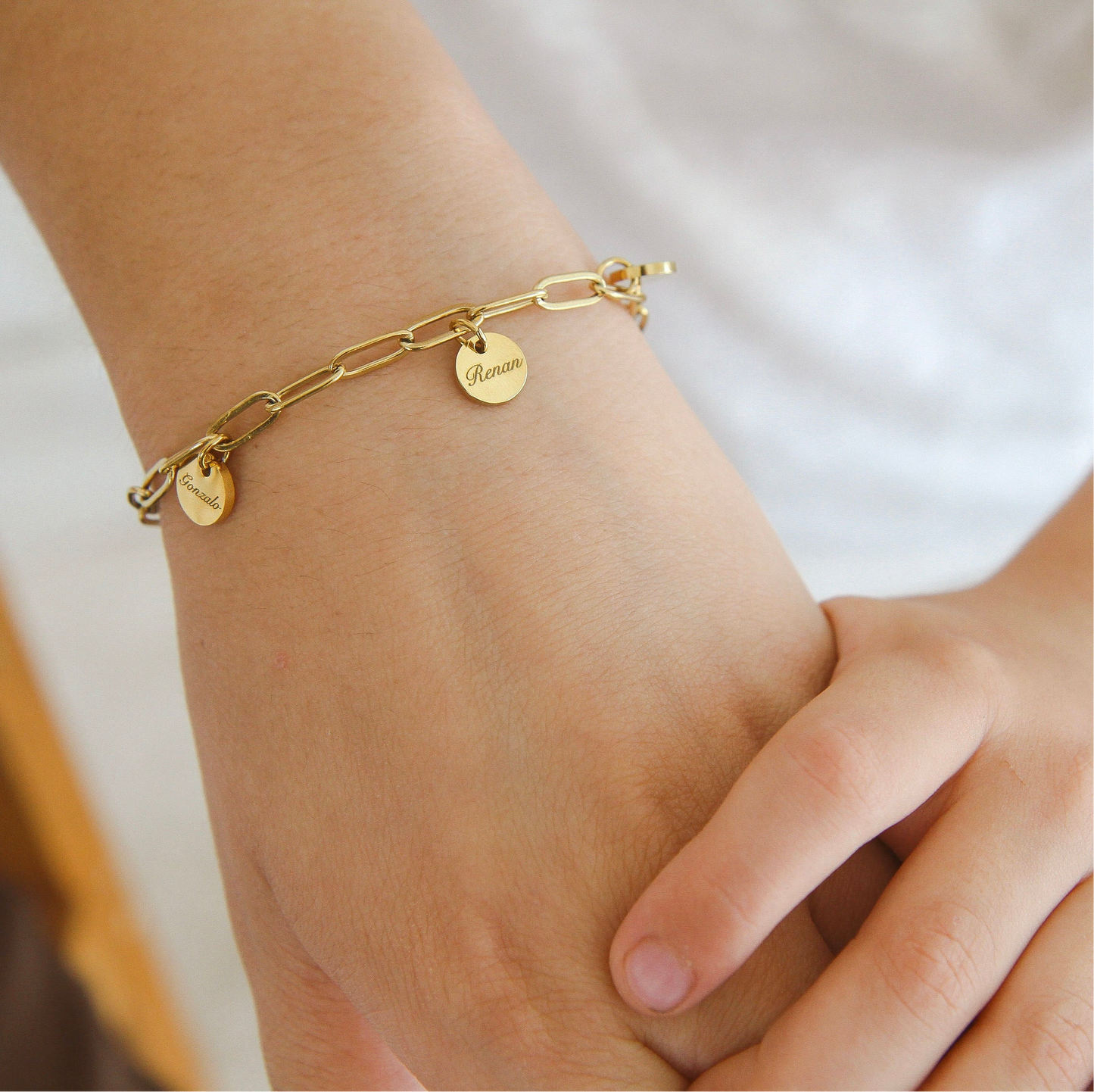 Pulsera Eslabones Dorado