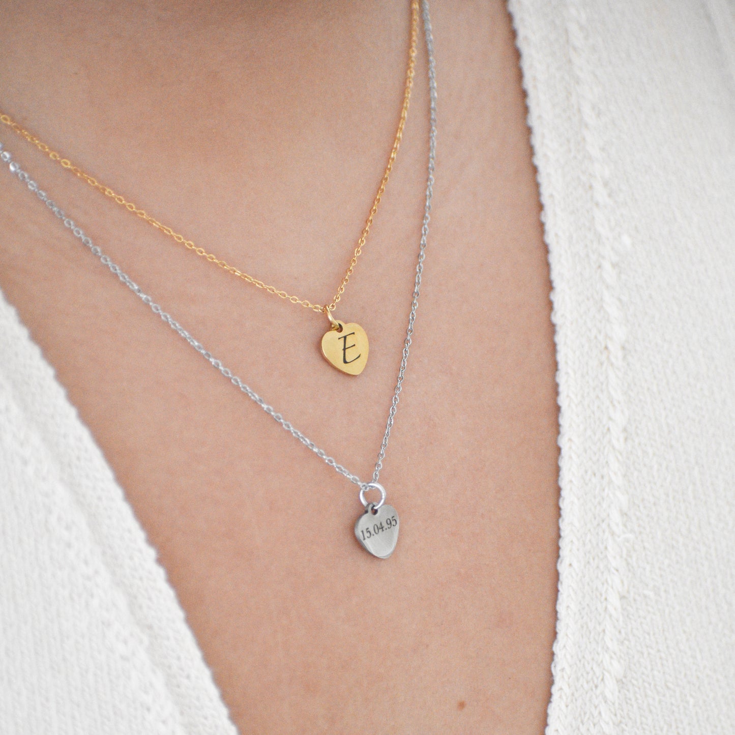 Plaquita Corazón Silueta Dorado