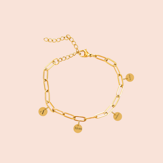 Pulsera Eslabones Dorado