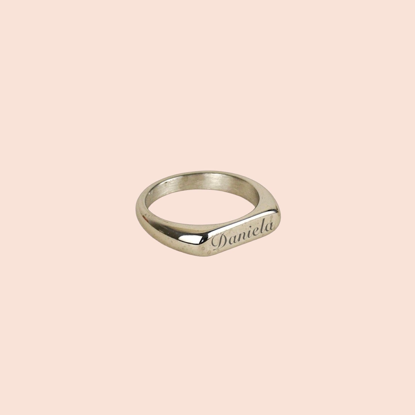 Anillo Recto Plateado