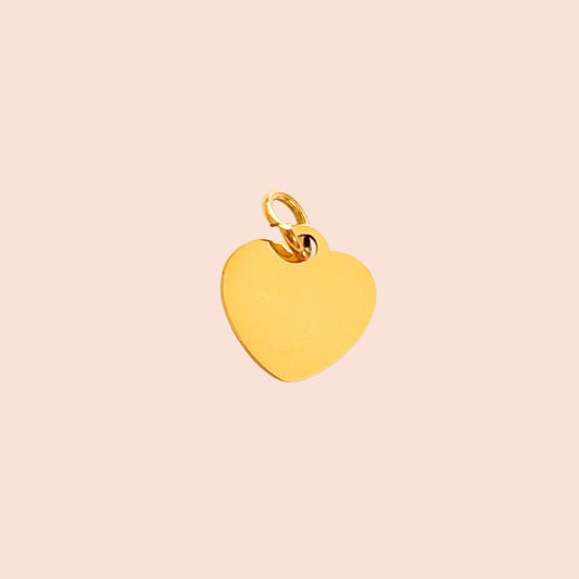 Plaquita Corazón Silueta Dorado