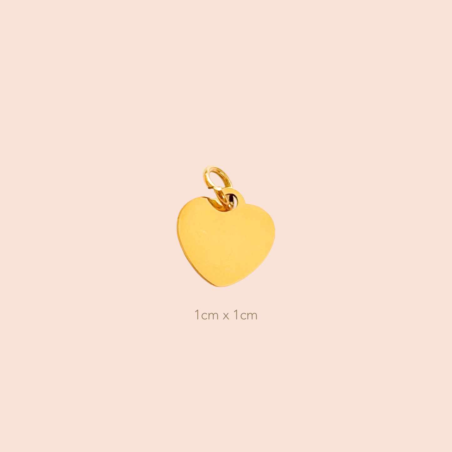 Plaquita Corazón Silueta Dorado